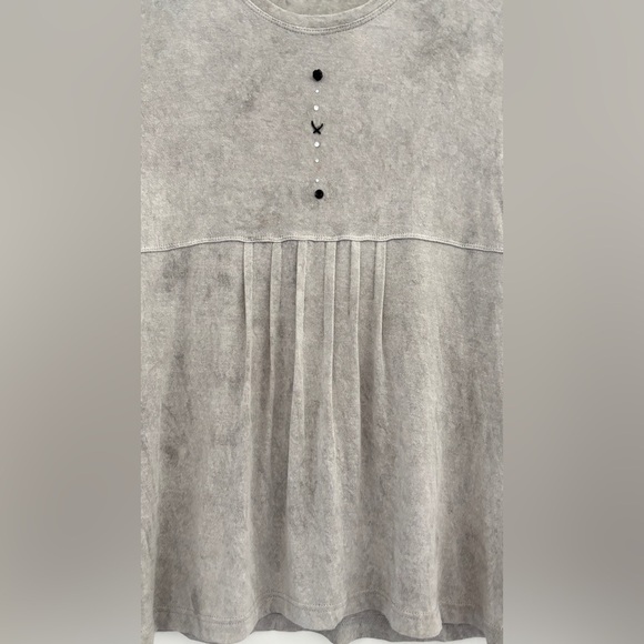 Elisa Cavaletti Size Small Blouse Long Sleeve Artsy Whimsigoth Festival Gray - Picture 3 of 9